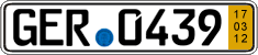 German license plate, Short-term transit plates