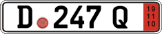 German license plate, Export transit plates