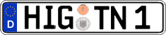 German license plate, Regular plates