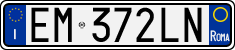 License plate of Italy, Cars (1994 year series)