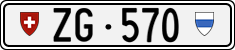 License plate of Switzerland, Cars
