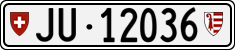 License plate of Switzerland, Cars