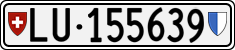 License plate of Switzerland, Cars