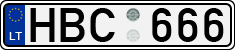 License plate of Lithuania, Cars