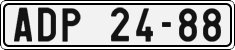 License plate of the Czech Republic, Cars (1960)