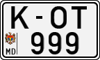 License plate of Moldova, Cars (1992)