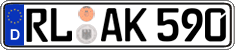 German license plate, Regular plates