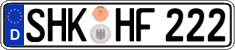 German license plate, Regular plates