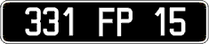 French license plate, FNI