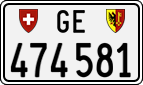 License plate of Switzerland, Cars