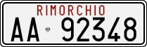 License plate of Italy, Trailers (1994 year series)