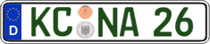 German license plate, Regular plates