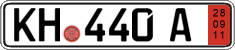 German license plate, Export transit plates
