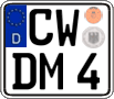 German license plate, Regular plates