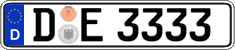 German license plate, Regular plates