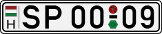 license plates of Hungary, Sportcars (1990)