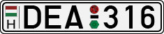 license plates of Hungary, Cars (1990)