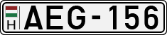 license plates of Hungary, Cars (1990)