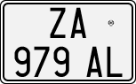 License plate of Italy, Cars (1994 year series)