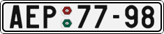 License plate of the Czech Republic, Cars (1960)