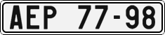 License plate of the Czech Republic, Cars (1960)