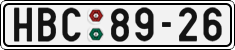 License plate of the Czech Republic, Cars (1960)