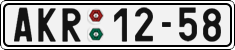 License plate of the Czech Republic, Cars (1960)