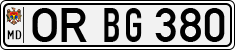 License plate of Moldova, Cars (1992)