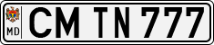 License plate of Moldova, Cars (1992)