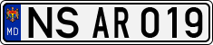 License plate of Moldova, Cars (1992)
