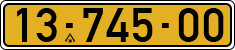License plate of Israel, Regular plates