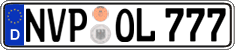German license plate, Regular plates