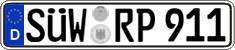 German license plate, Regular plates