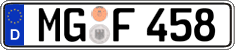 German license plate, Regular plates