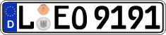 German license plate, Regular plates