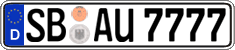German license plate, Regular plates
