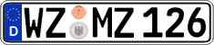 German license plate, Regular plates