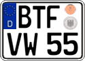 German license plate, Regular plates