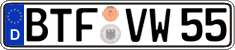 German license plate, Regular plates