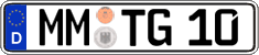 German license plate, Regular plates