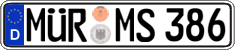 German license plate, Regular plates