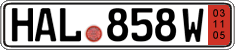 German license plate, Export transit plates