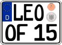 German license plate, Regular plates