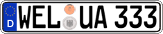 German license plate, Regular plates
