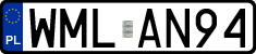 License plates of Poland, Regular car plates