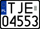 License plates of Poland, Regular car plates