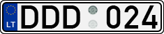 License plate of Lithuania, Cars