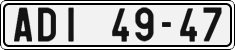License plate of the Czech Republic, Cars (1960)
