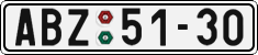 License plate of the Czech Republic, Cars (1960)