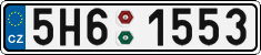 License plate of the Czech Republic, Cars (2001)